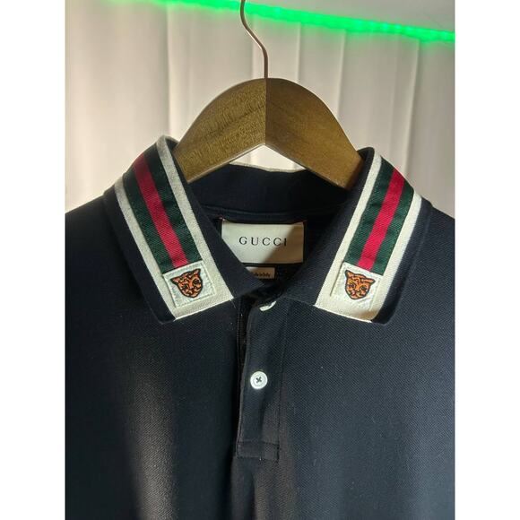 Gucci Stripe Short Sleeve Polo Shirt - Picture 3 of 10